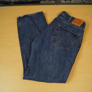 Levis 501 Jeans Blue Denim Straight Leg Button Fly Red Tab Mens 36 x 30